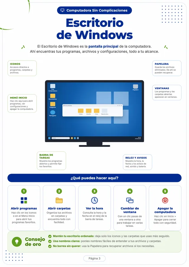 Página 5 de explicaciones visuales de Computadora Sin Complicaciones